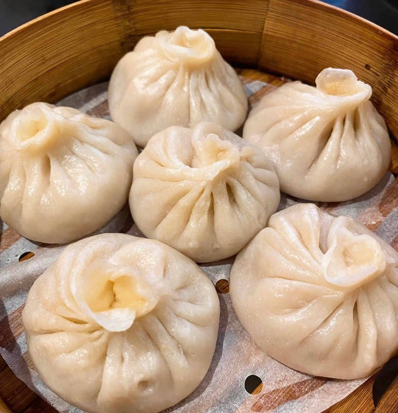 Soup dumplings from Taiwan Cafe, one of the chinatown restaurants in Boston