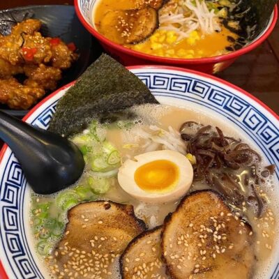 2 bowls of ramen from isshindo ramen in allston