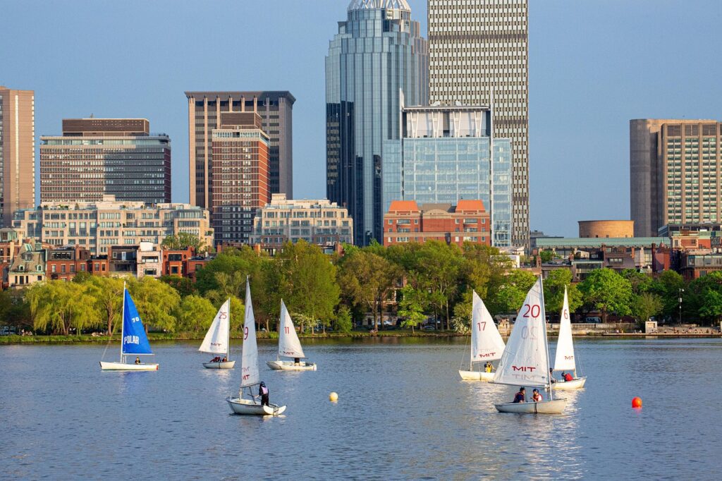 Charles River and sailboats