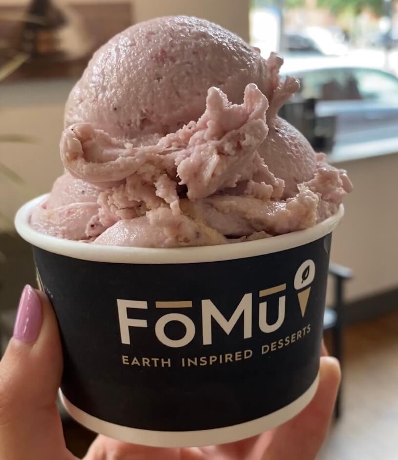 Vegan ice cream from fomu, one of the best desserts in Boston