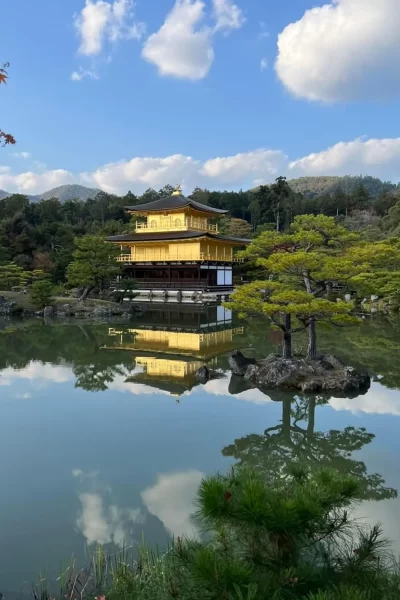 Golden temple in Kyoto Japan