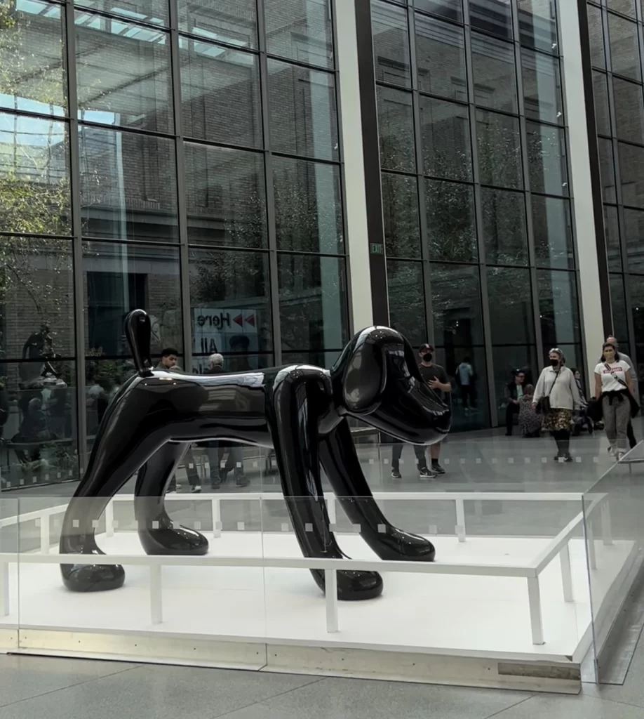 Dog Statue Inside the Museum of Fine Arts in Boston