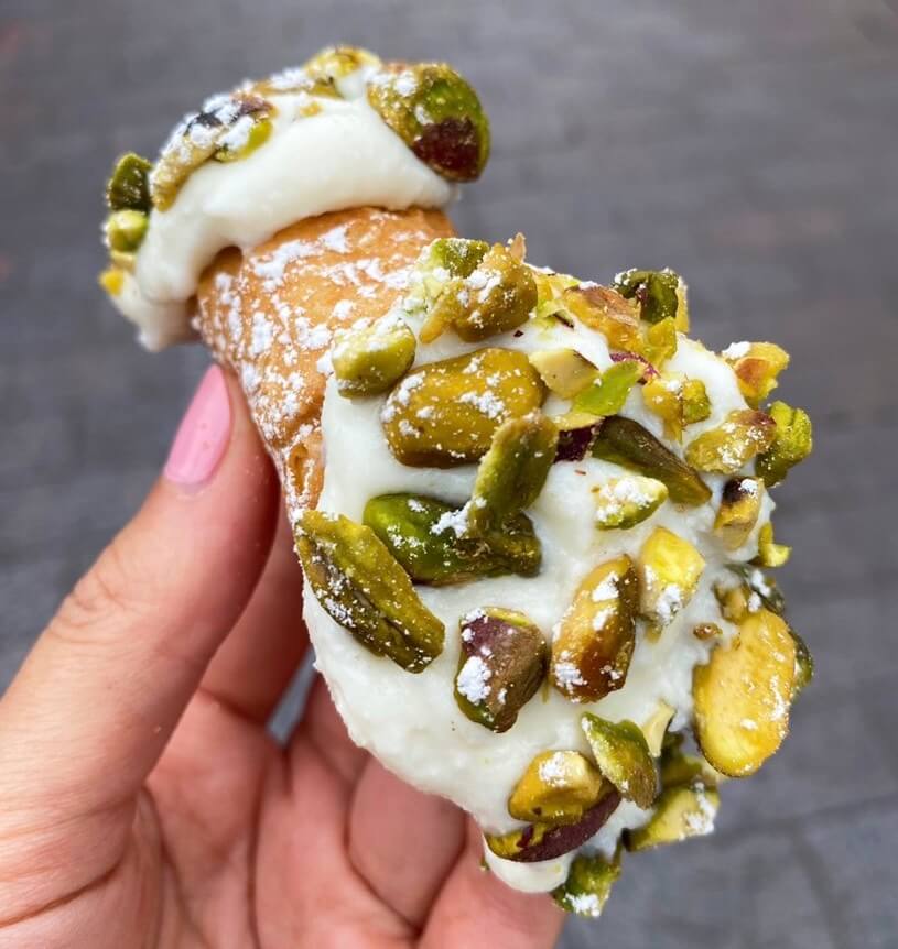 Pistachio cannoli from Modern Pastry in Boston's North End