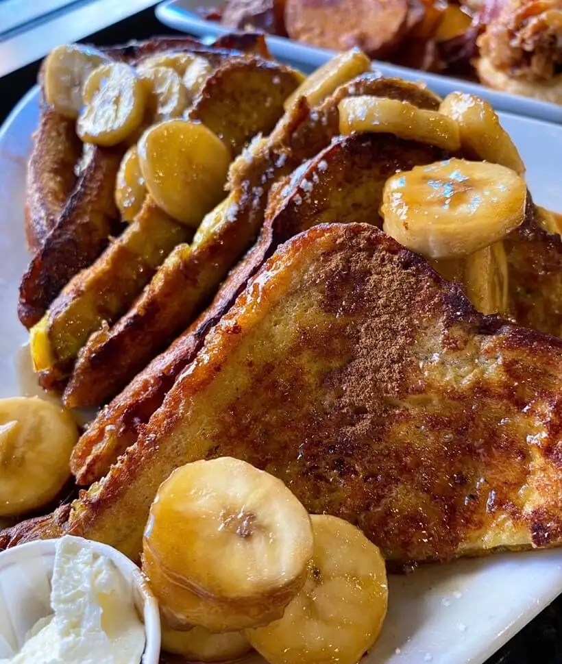 Banana Fosters French Toast from North Street Grille in Boston's North End 