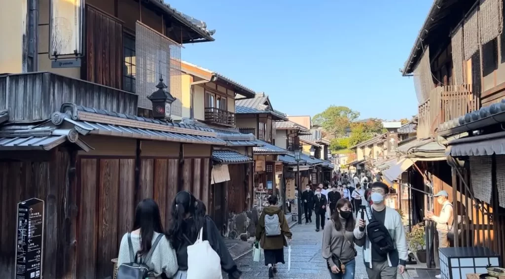 Ninenzaka Street in Kyoto in Japan