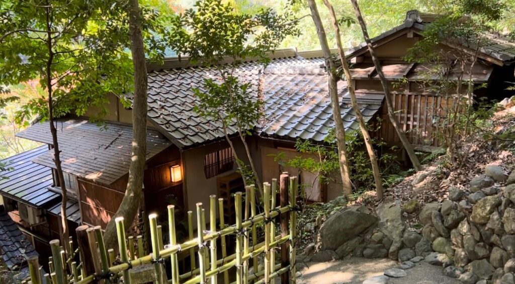 Outside of Shorian restaurant in Arashiyama 