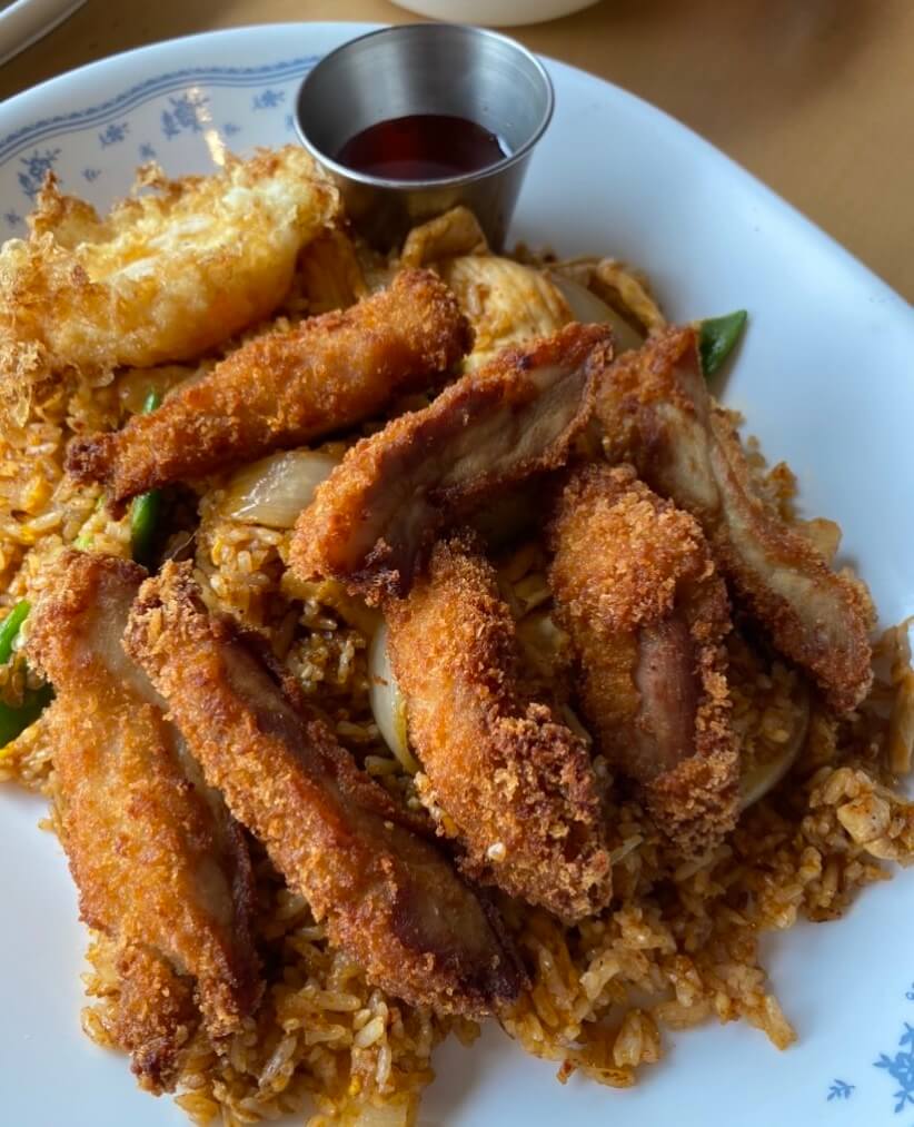Fried Chicken on Indonesian Fried Rice