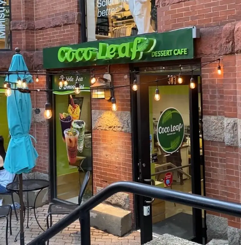 Outside of coco leaf in Boston