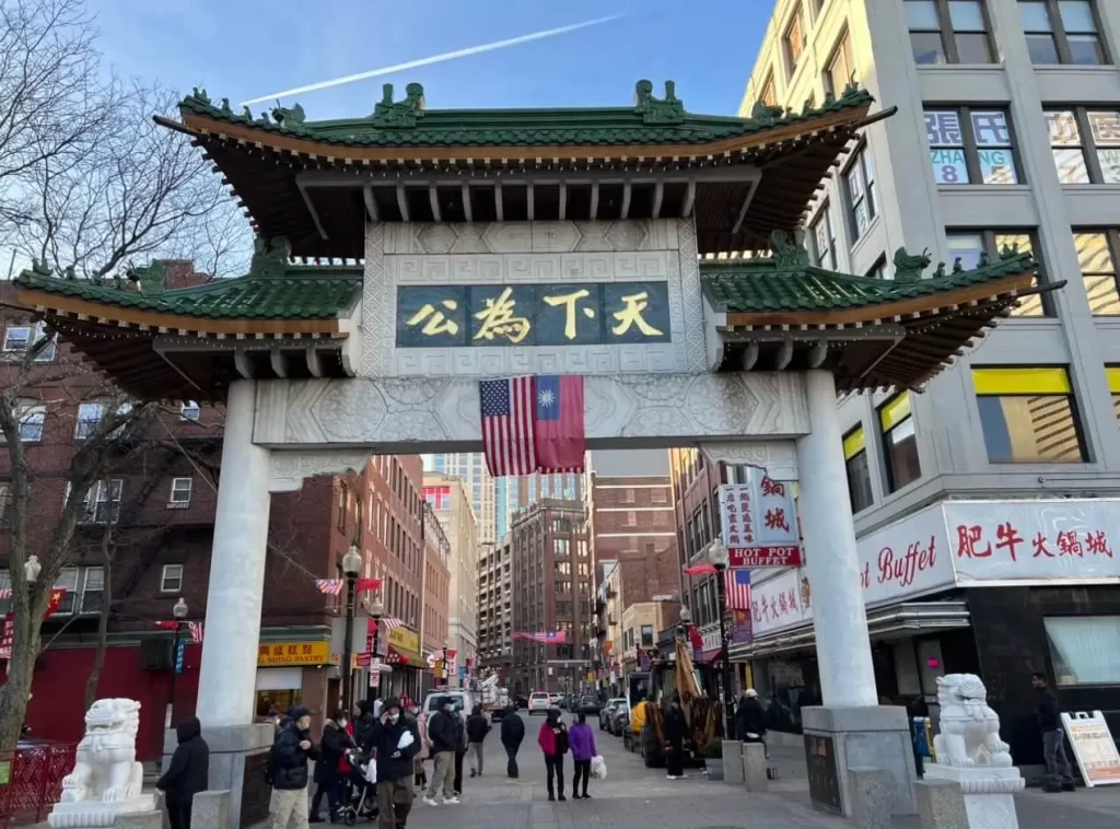 Chinatown gate in Boston Chinatown
