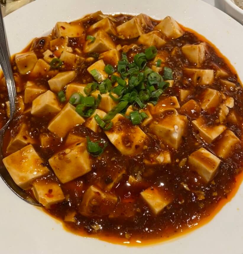 mapo tofu from Mulan, a spot for Chinese food in Boston