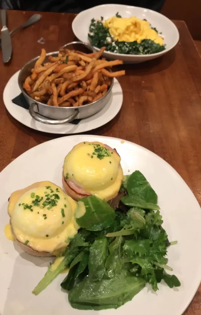 eggs benedict from Jane restaurant in soho NYC