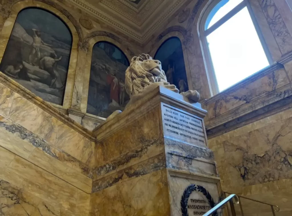 The inside of the Boston Public library, a great Boston indoor attraction