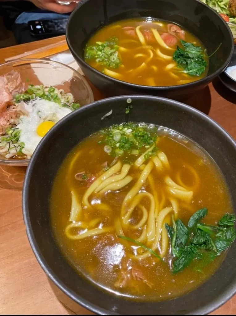 curry udon noodle soups from Raku, one of the Soho NYC best restaurants