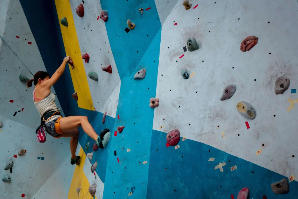 Rock climbing, an interesting option for indoor things to do in NYC