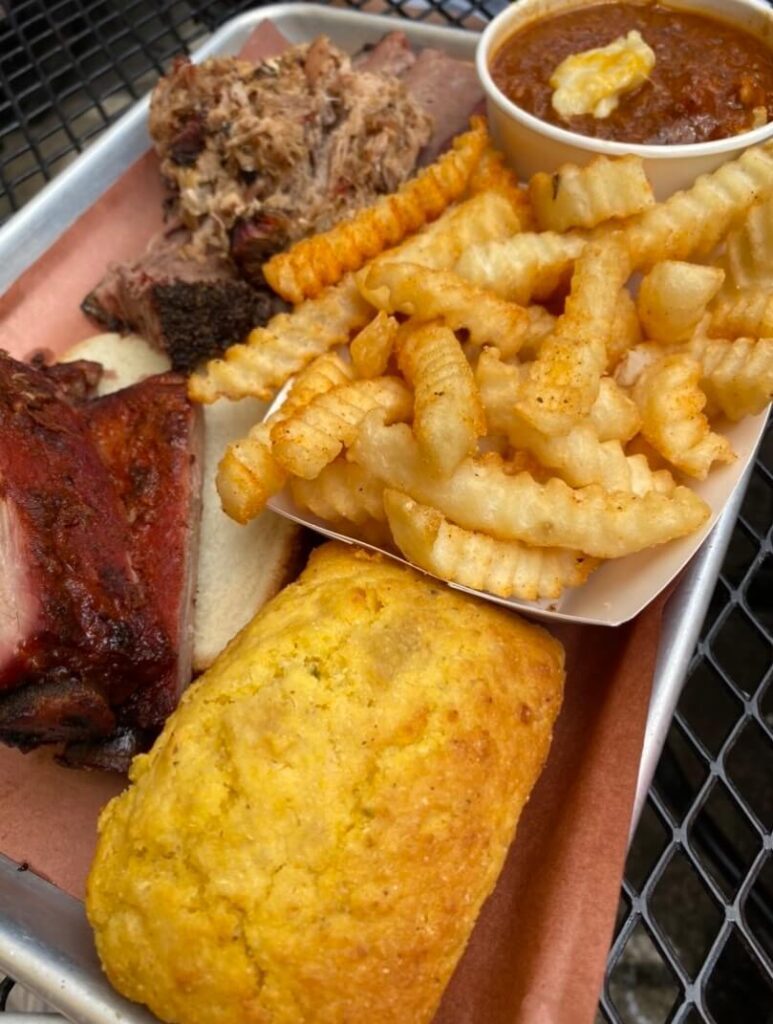 BBQ from Fox Bros BBQ, a must-eat for a weekend in Atlanta