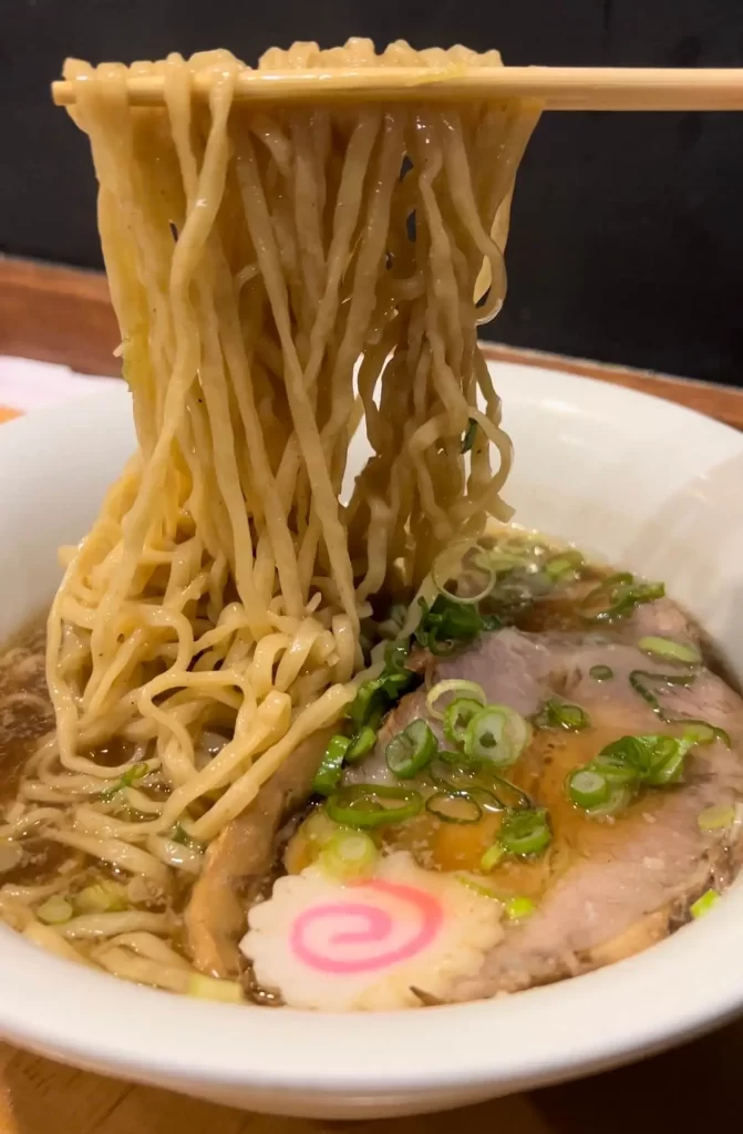 noodle pull at Tsurumen in Davis Square