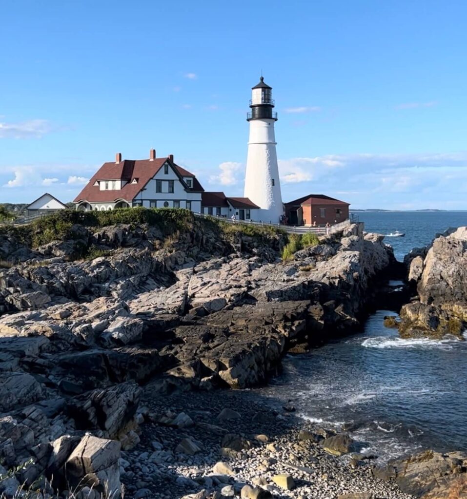 The Portland headlight in Portland, one of the best day trips from Boston