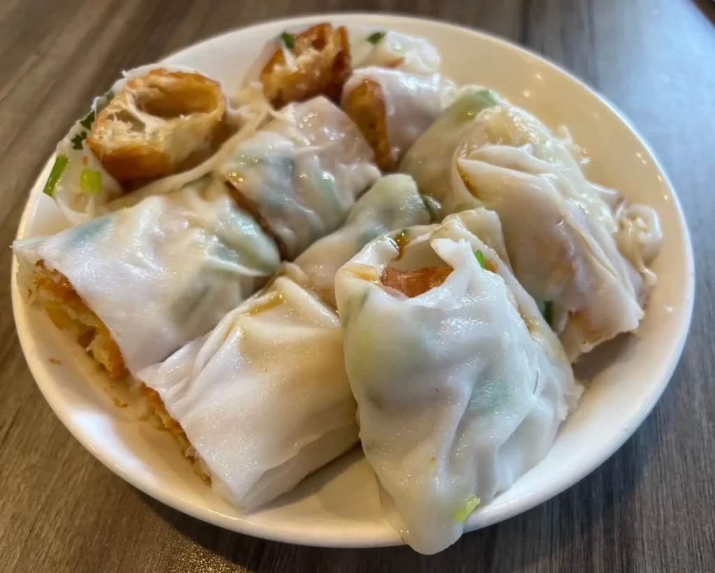 cheung fun, or steamed rice rolls, from Big fun cafe in Quincy