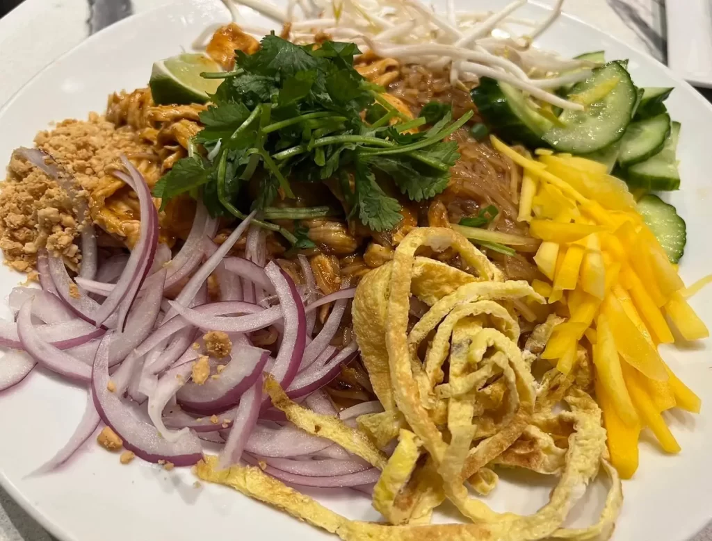Pad mee korat from Sugar and Spice, one of the best vegan restaurants in Boston