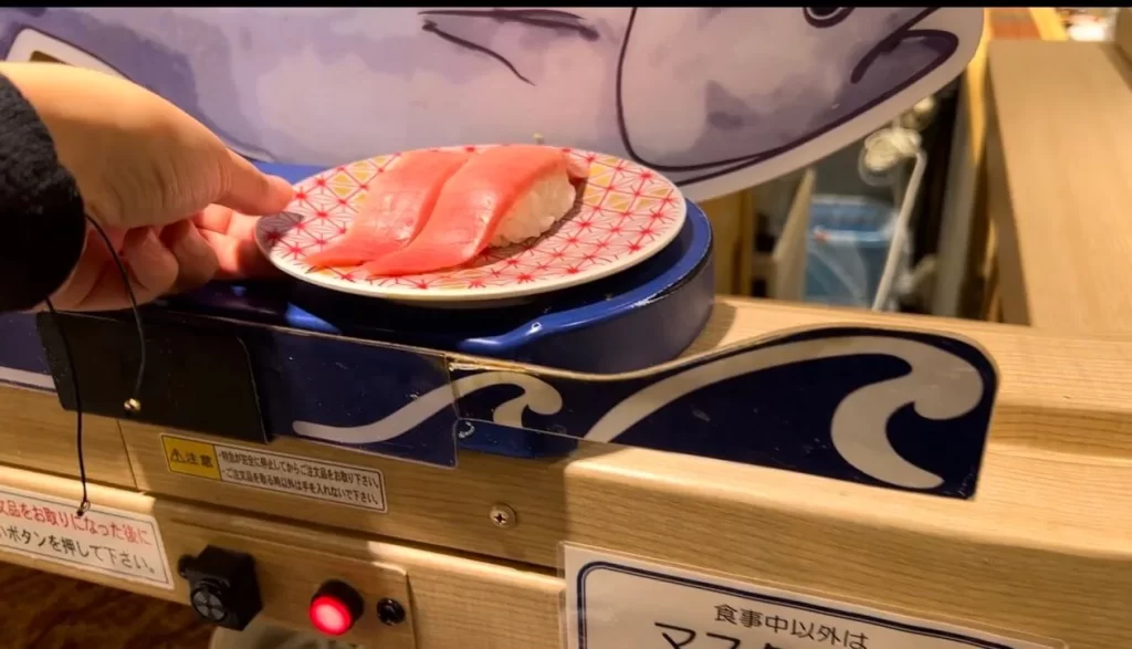 Conveyer belt sushi in tokyo