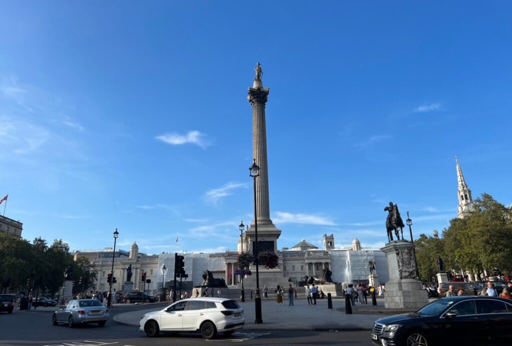 Trafalgar Square, a must for a London itinerary 5 days