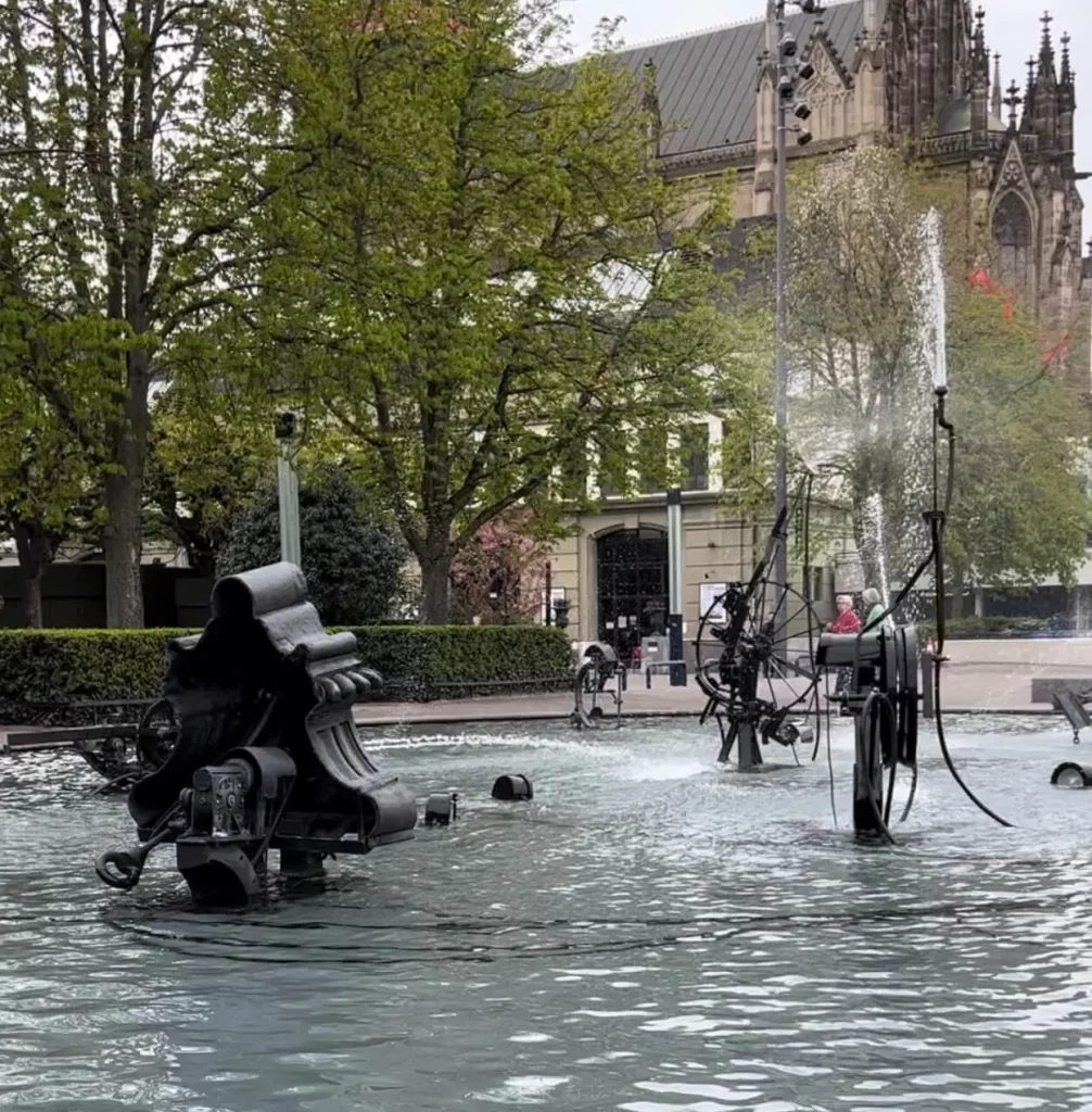 Tinguely fountain in basel switzerland