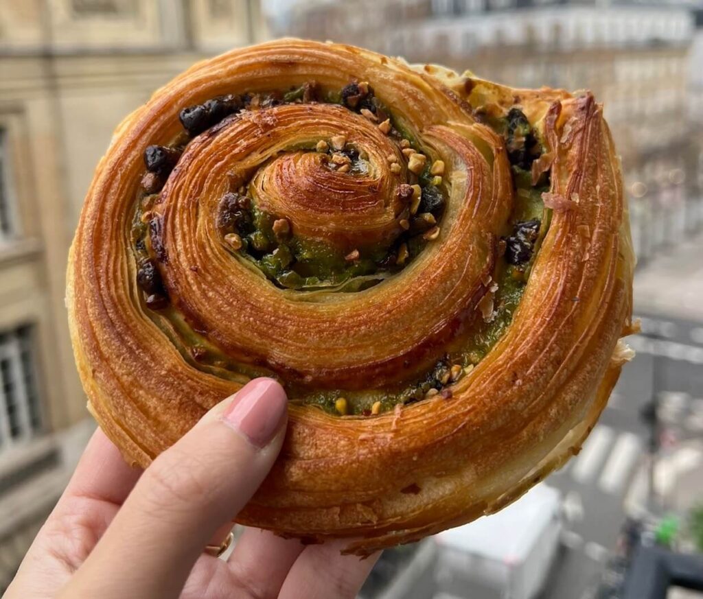 An Escargot pastry in Paris