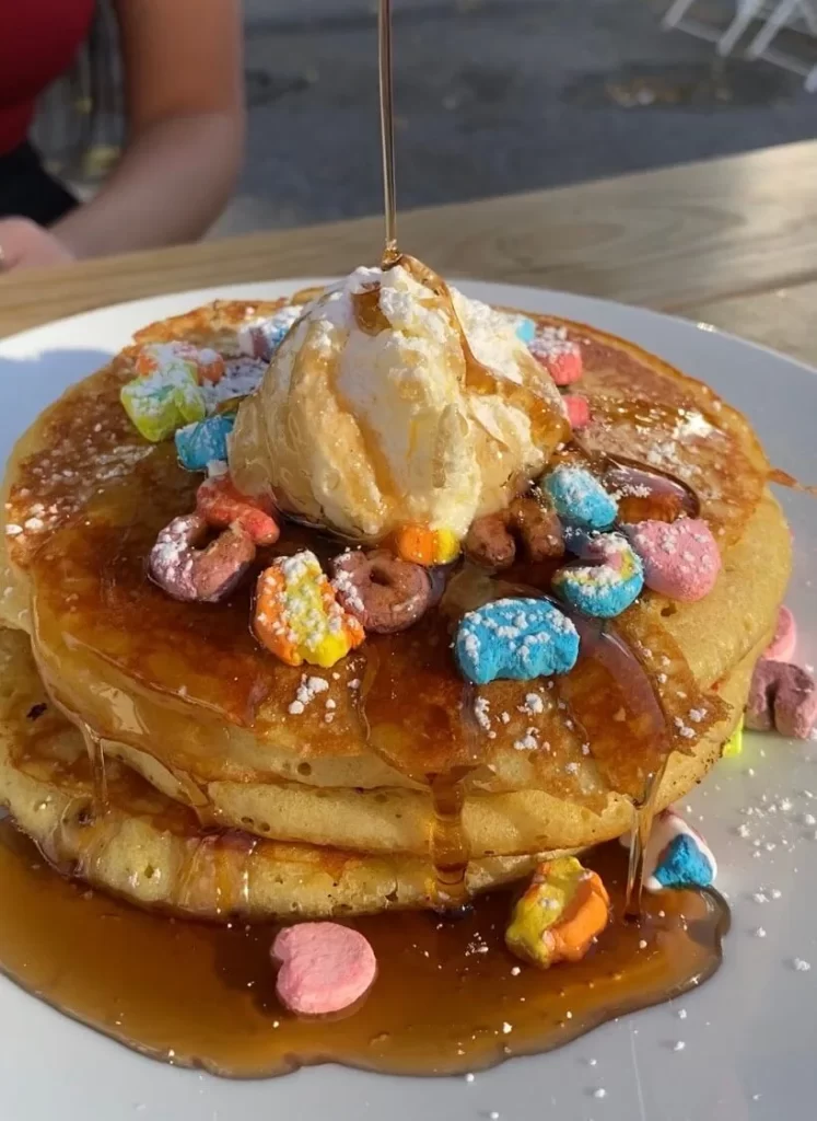 Lucky Charms pancakes, one of the best breakfast in Boston