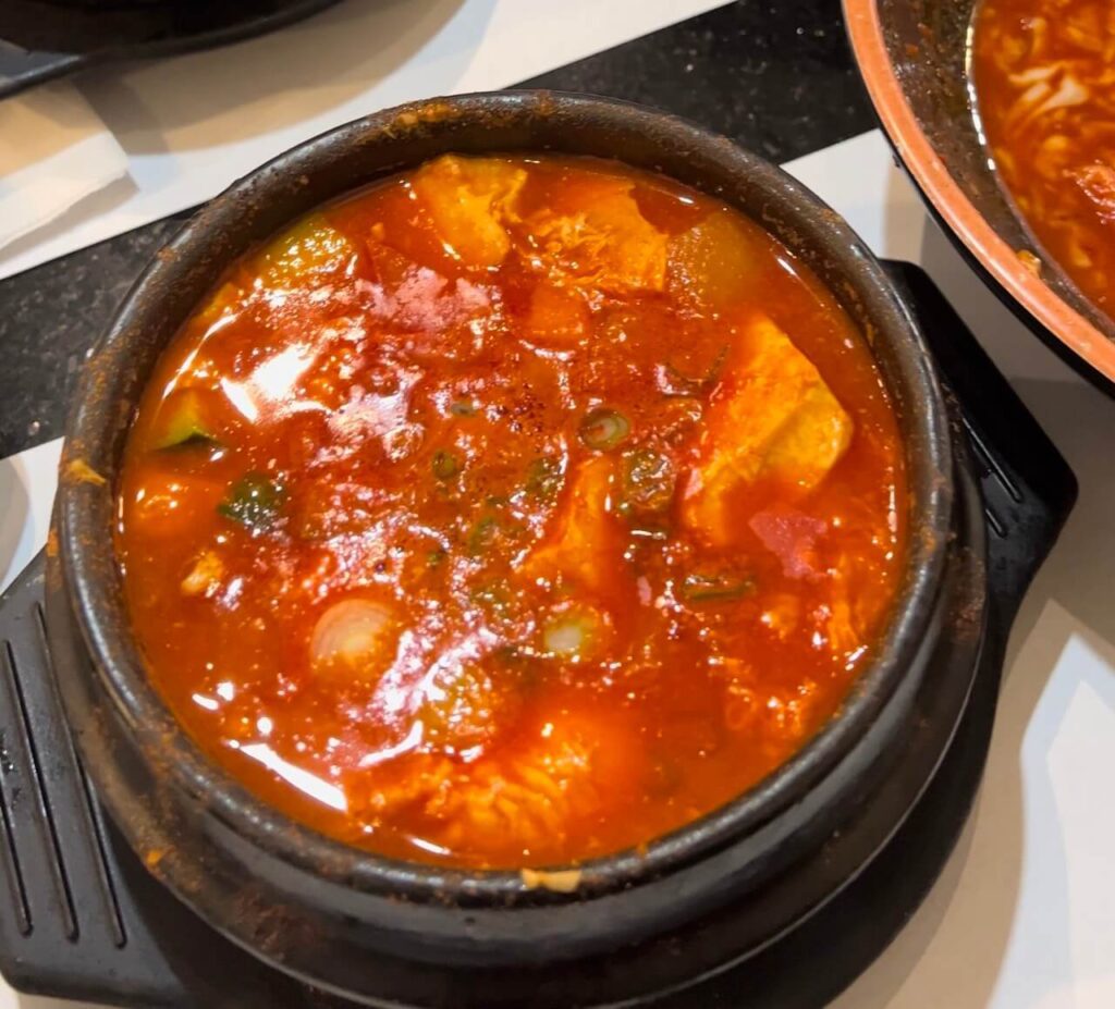 soondubu, or Korean tofu stew from Baanga in Boston's Kenmore