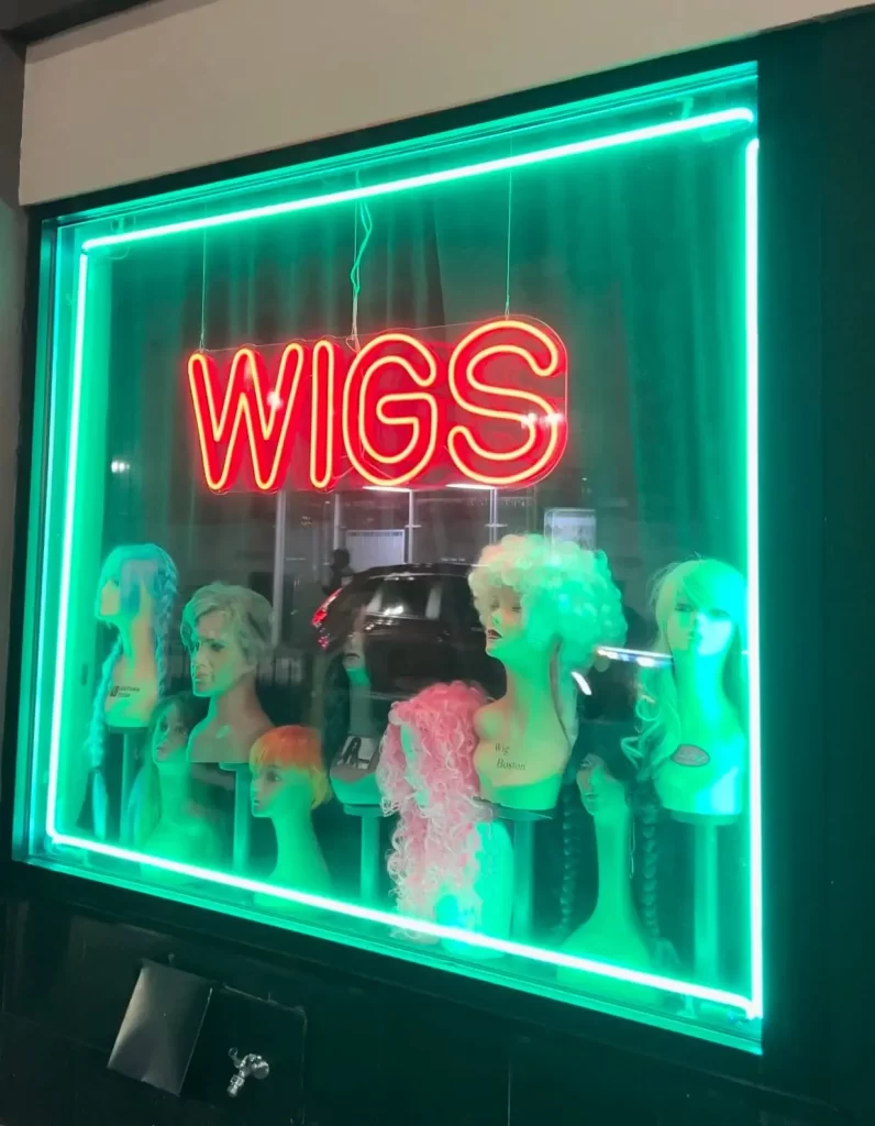 Wig Shop storefront in Boston, MA