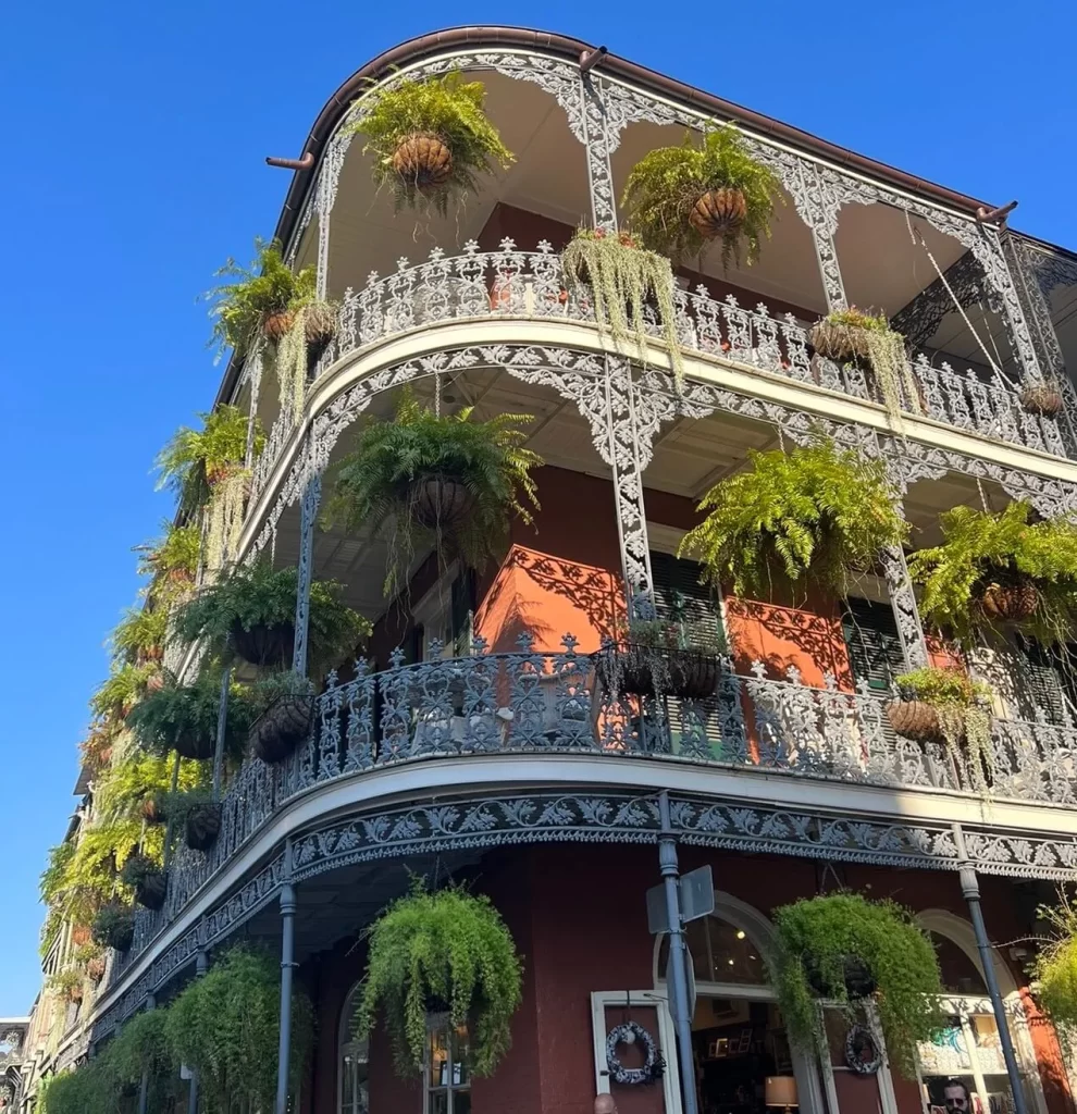 A picturesque area of the French Quarter in New Orleans